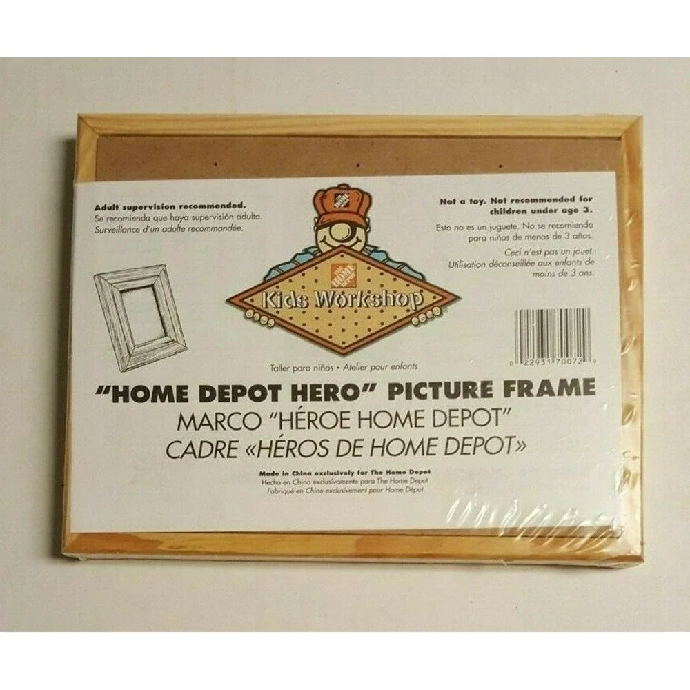 HOME DEPOT HERO Picture Frame Kids Workshop DIY Wood Build Kit Set NEW Gift Idea